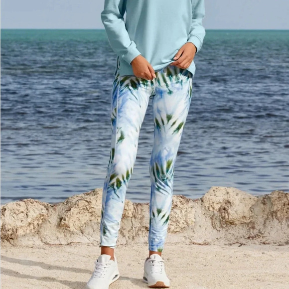 Boston Proper B Active Tie Dye Leggings - Picture 1 of 10